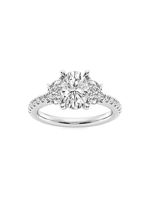 Platinum & Oval Lab-Grown Diamond Ring/2.75-7.00 TCW