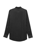 Shirt Striped Silk Satin