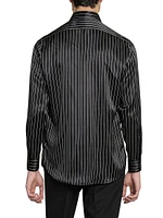 Shirt Striped Silk Satin