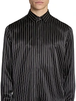 Shirt Striped Silk Satin