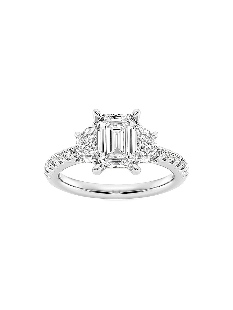 Platinum & Emerald-Cut Lab-Grown Diamond Ring/2.75-7.00 TCW