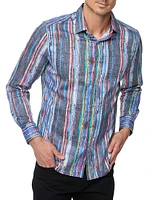 Baja Striped Stretch-Cotton Shirt