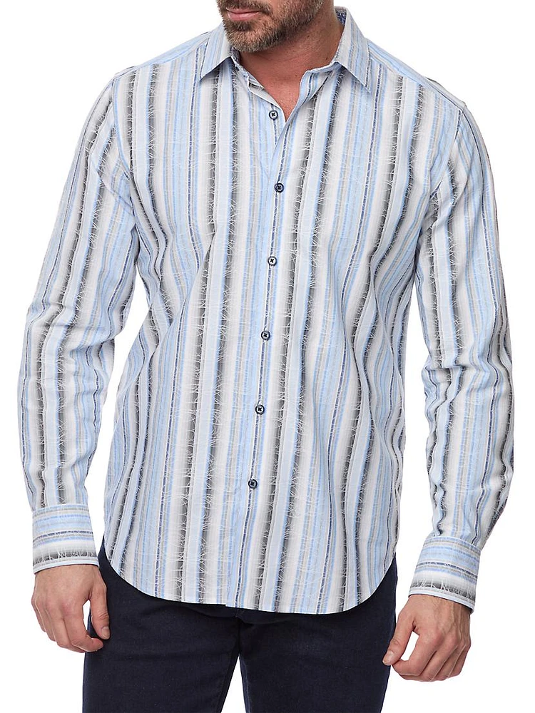 Drakeswood Striped Stretch-Cotton Shirt