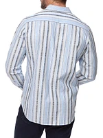 Drakeswood Striped Stretch-Cotton Shirt