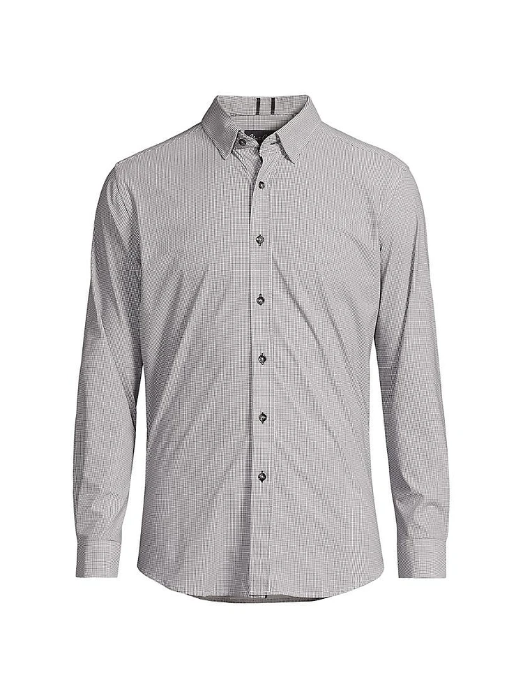 Paxton Houndstooth Button-Front Shirt