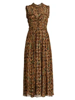 Kasia Paisley Silk-Blend Midi-Dress