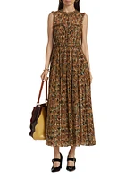 Kasia Paisley Silk-Blend Midi-Dress