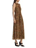 Kasia Paisley Silk-Blend Midi-Dress