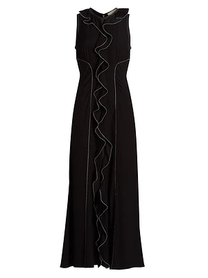 Lille Ruffled Sleeveless Maxi Dress