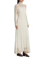 Talia Botanical Lace Maxi Dress