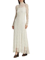 Talia Botanical Lace Maxi Dress