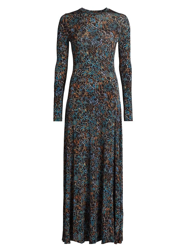 Amari Printed Jersey Maxi Dress