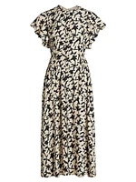 Anais Botanical Midi-Dress