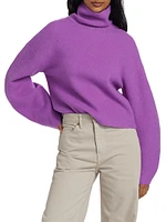 Leona Felted Wool-Knit Turtleneck Sweater