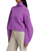 Leona Felted Wool-Knit Turtleneck Sweater