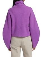 Leona Felted Wool-Knit Turtleneck Sweater