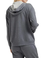 Cotton and Silk Interlock Hooded Sweatshirt