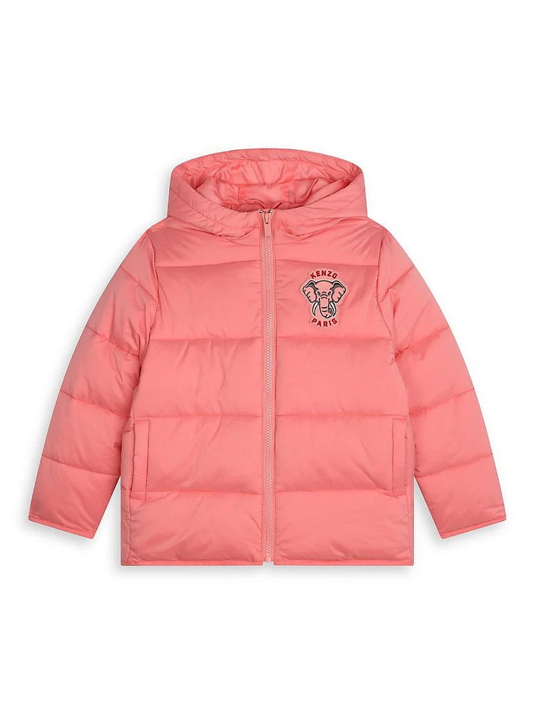 Little Girl's & Puffer Hooded Jacket