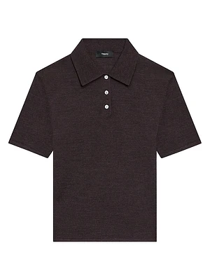 Slim Wool Polo Shirt