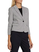 Houndstooth Micro Blazer