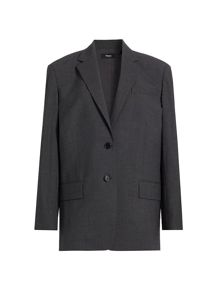 Wool Single-Breasted Sport Jacket