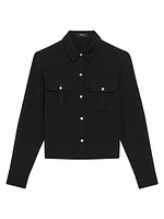 Cape Boxy Military Shirt Jacket