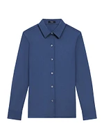 Straight-Fit Button-Front Shirt