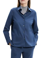 Straight-Fit Button-Front Shirt