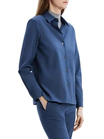 Straight-Fit Button-Front Shirt