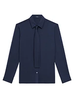 Necktie Button-Front Shirt