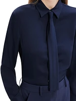 Necktie Button-Front Shirt