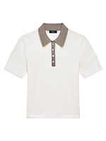 Woven Placket Polo Shirt