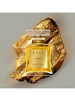 Gold Parfum Cubique Glass Flacon with Stopper