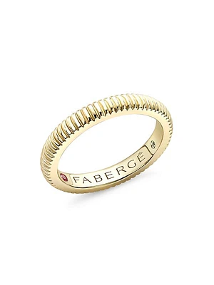 Colours of Love Yellow Gold Fluted Ring