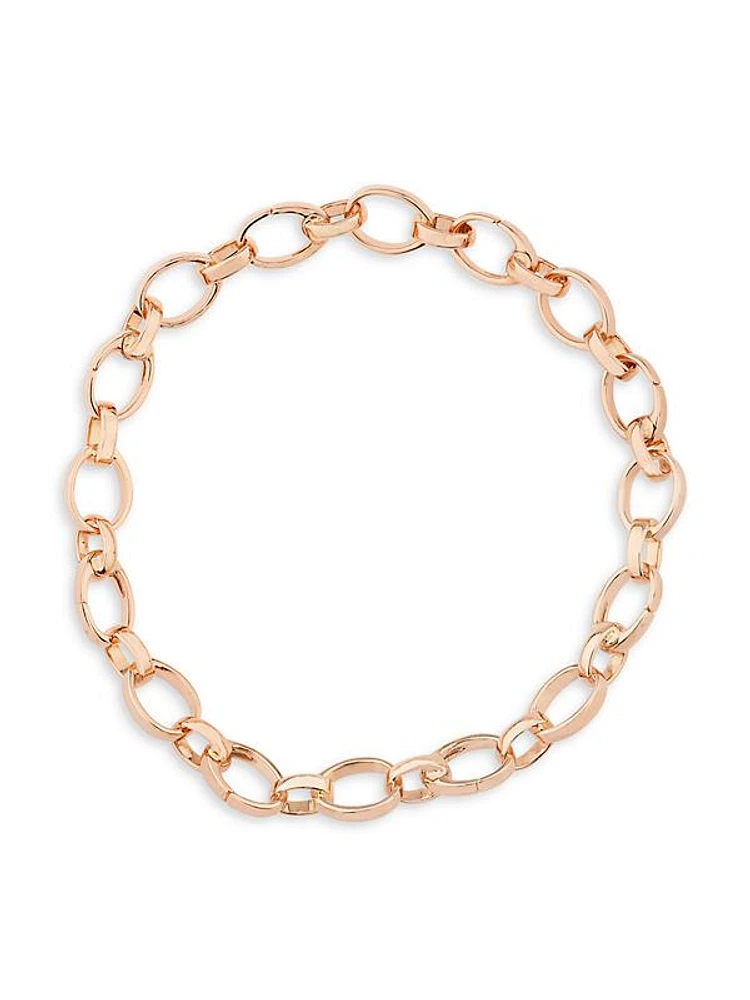 Treillage Rose Gold Chain Charm Bracelet