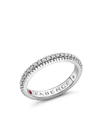 Colors of Love White Gold Diamond Fluted Eternity Ring