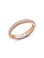 Colours of Love Rose Gold Diamond Fluted Eternity Ring