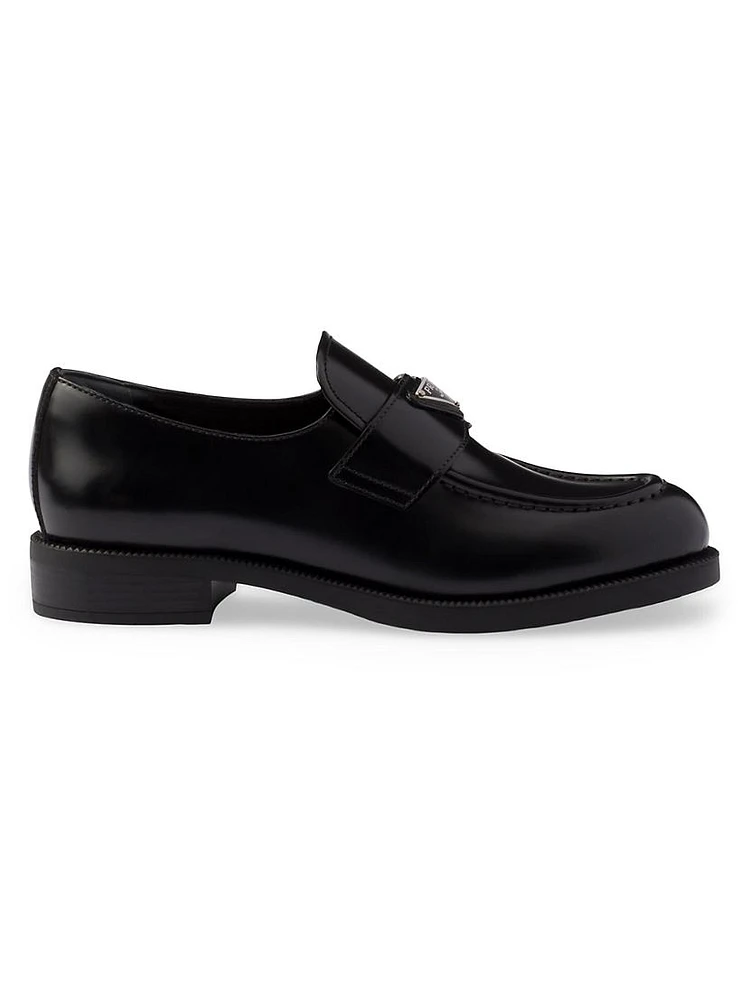 Brushed Leather Loafers