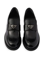 Brushed Leather Loafers