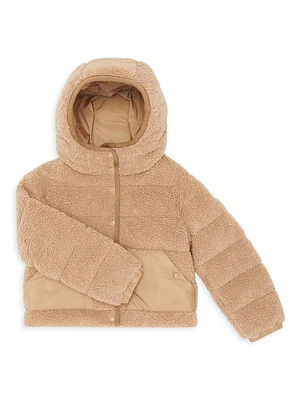 Little Girl's & Audrieu Zip Up Teddy Down Jacket