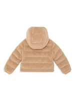 Little Girl's & Audrieu Zip Up Teddy Down Jacket