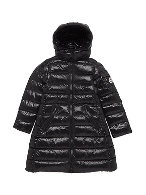 Little Girl's & Moka Nylon Down Long Coat