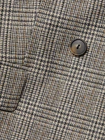 Plaid Wool-Blend Double-Breasted Blazer