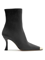 Olivia Suede Curved-Heel Boots