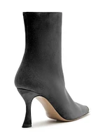 Olivia Suede Curved-Heel Boots