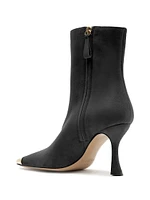 Olivia Suede Curved-Heel Boots