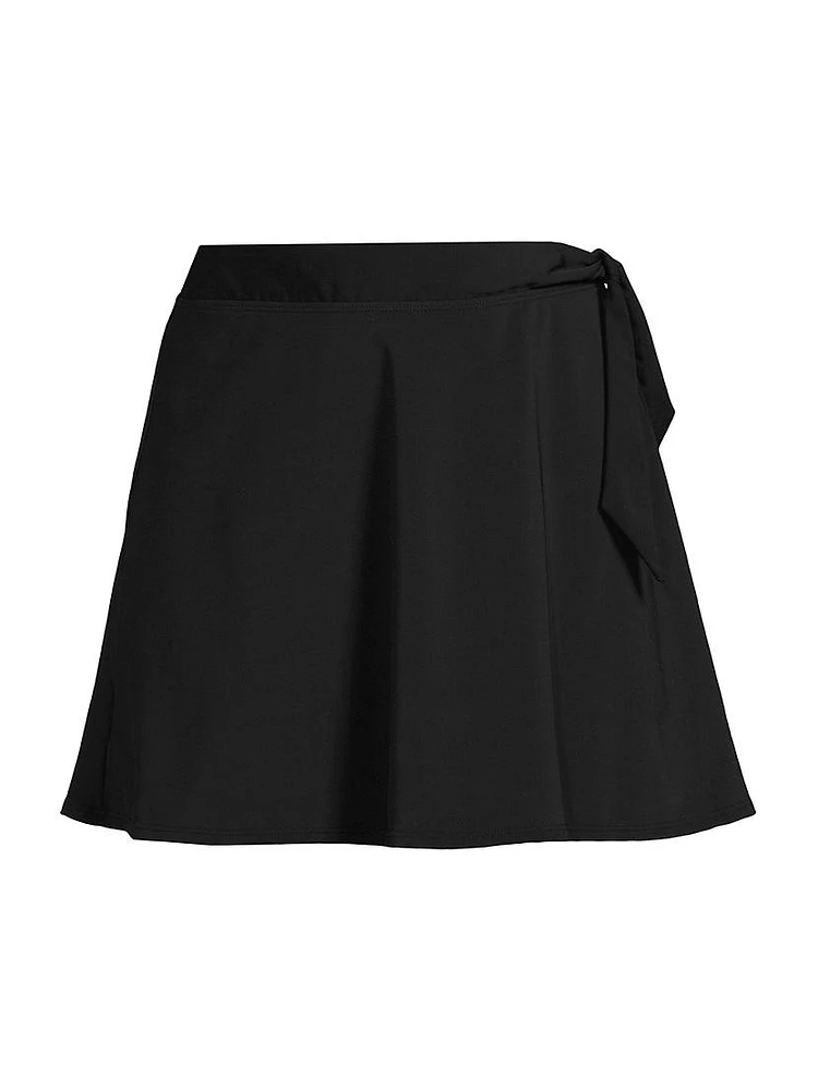 Amy Side-Tie Swim Miniskirt