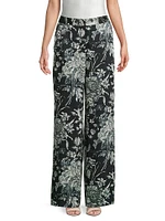 Clea Floral Wide-Leg Pants