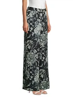 Clea Floral Wide-Leg Pants