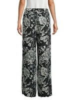 Clea Floral Wide-Leg Pants